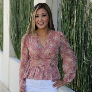 Heather Rose Floral Print Top